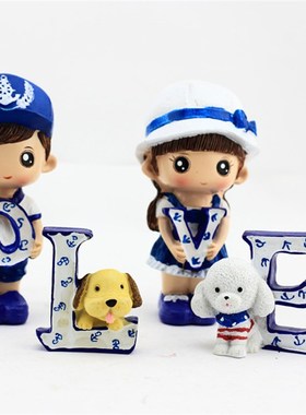 极速创意love海军娃娃树脂x工艺品家居桌面装饰品摆件送男女生生