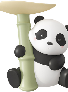 极速熊猫入户摆件托盘玄关钥w匙收纳暖居乔迁礼物客厅桌面茶几装