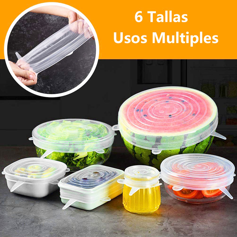 极速12 Pcs Elastic Silicone Lid Bowl Lids Reusable FXood Cov