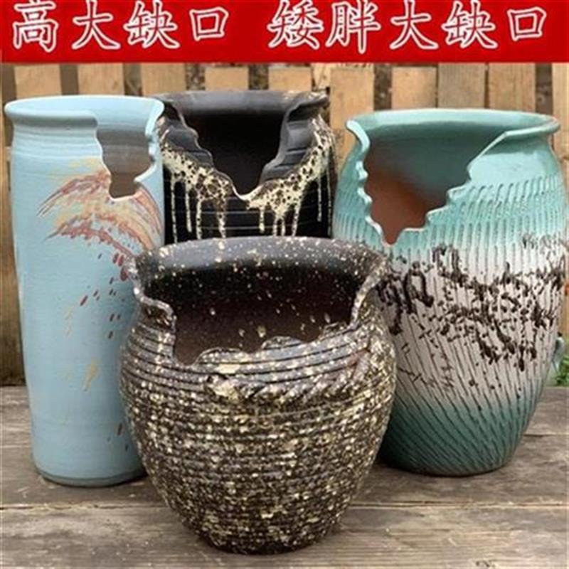 极速法师陶瓷古典花盆n缺口紫乐粗陶宜A兴手工J大切口多W肉W悬崖