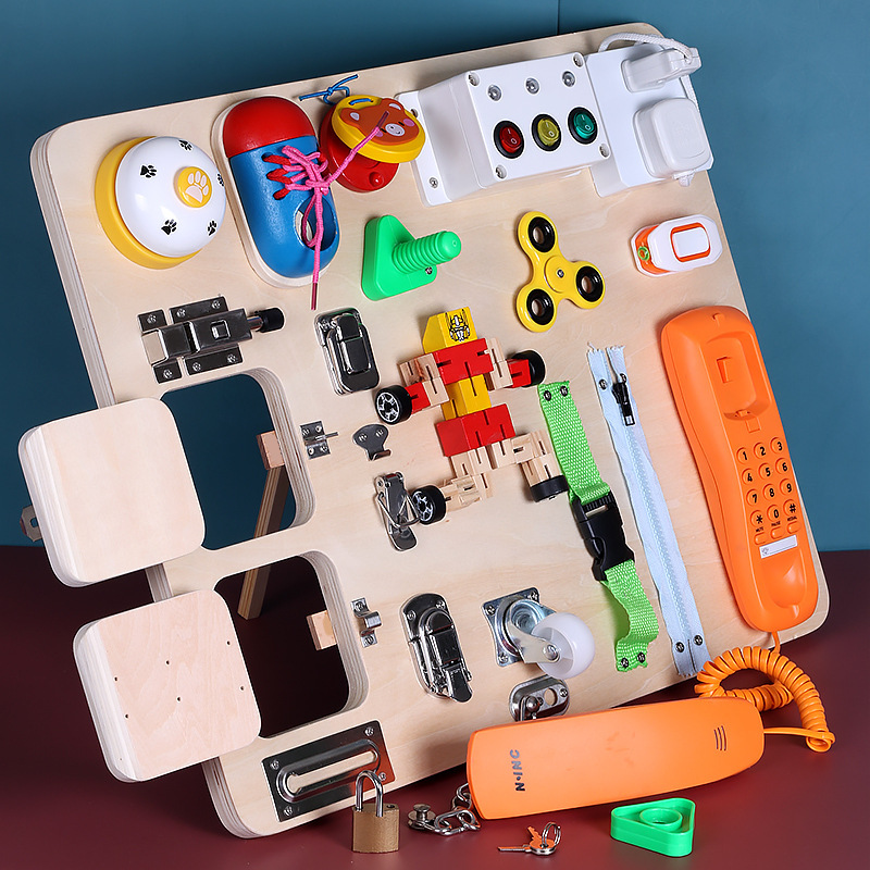 busyboard蒙氏忙碌板diy配件蒙特梭利儿童玩具男孩4-6岁玩具