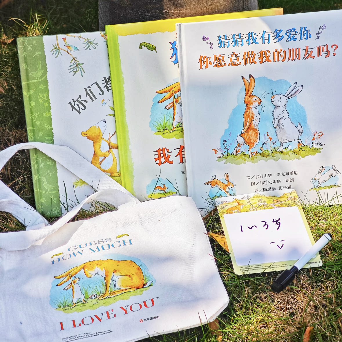 猜猜我有多爱你 纪念版礼盒装明天出版社 你愿意做我的朋友吗 你们都是我的最爱 3-6岁幼儿园亲子共读睡前故事书绘本男女宝宝礼物