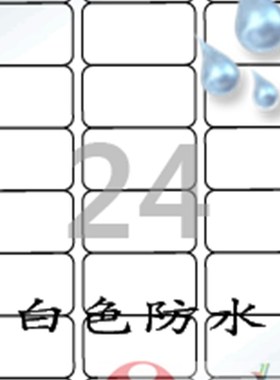 爱雷博A4标签/普通打印机打印/白色防水PET标K签CL238WP-100张