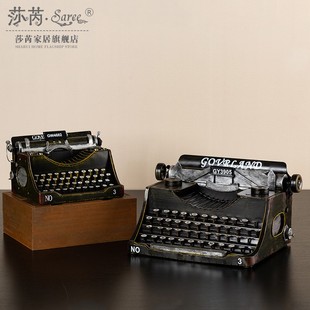 新复古老式经典英文打字机模型怀旧家居书房摆件T电影道具橱窗装