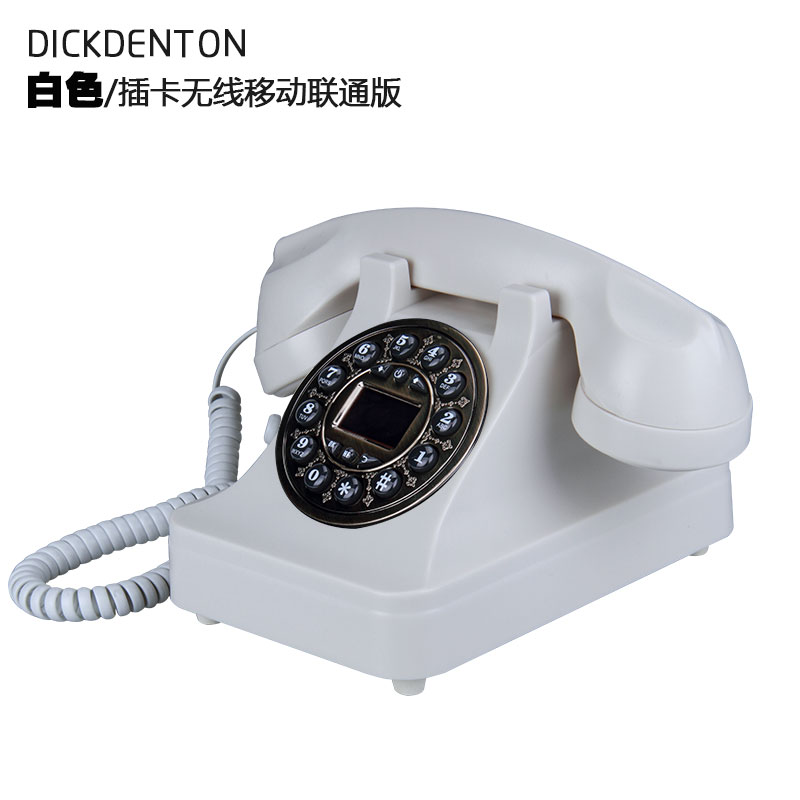 彷古欧式b覆古转盘式拨号老式按键来电显示怀旧装饰插卡电话机座