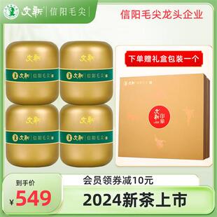 春茶上市文新信阳毛尖绿茶2024新茶明前特级印象300g茶叶送礼盒装