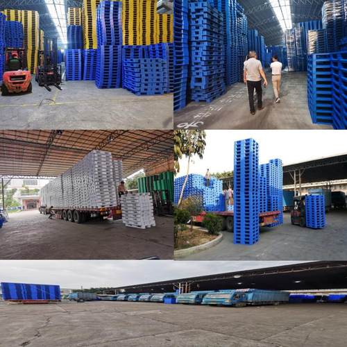 全新料可上货架塑料托盘网格川字型塑料托盘加钢管塑料卡板地台板