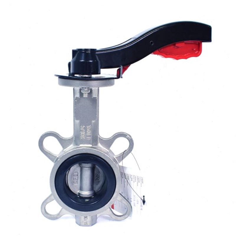 D71X-1f6Q手动蝶阀铝合金手柄对夹式蝶阀DN40-DN300