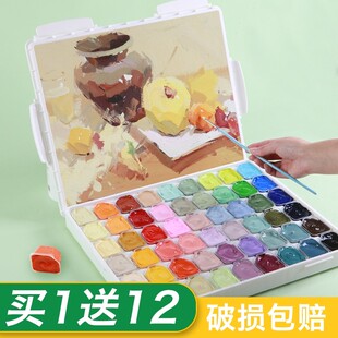 54 color jelly gouache pigment special for art students颜料