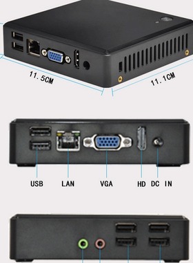 泛联RDP共享桌面云终端ARM架构FL600M瘦客户机VDI高清学生云主机