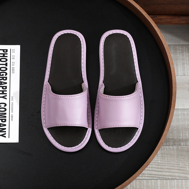 真皮家居拖鞋女夏季防滑牛皮凉拖鞋情侣不臭脚软底室内家用地板