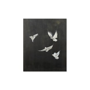 白鸽午夜飞行f画高级感餐客厅装饰画入户玄关沙发背景墙挂画落地