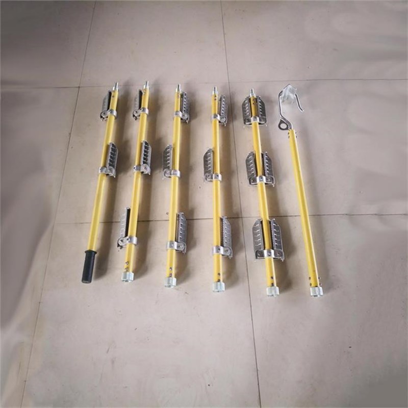电力作业绝缘蜈蚣l梯耐高压单钩独脚挂梯多用途速插螺旋梯