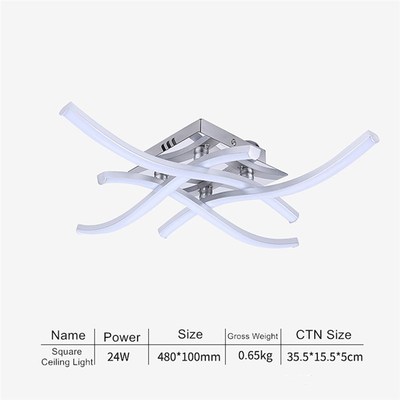 Led Ceiling Lamp Threet Four Fork Wave Living Room Lamp Fork