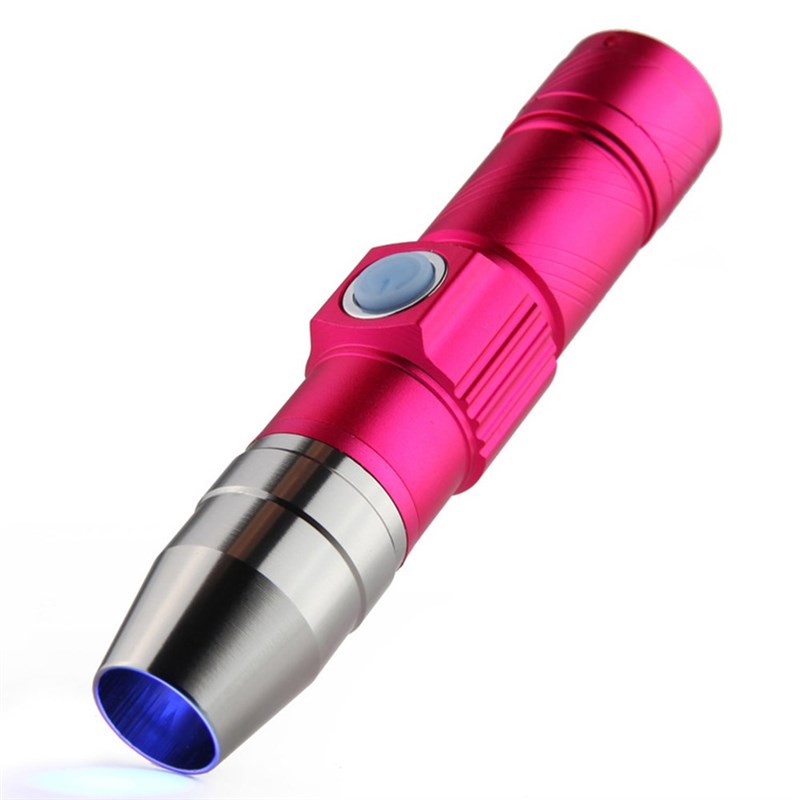 USB Recheargeable 365NM UV LED Torch Black Light Small Pen L
