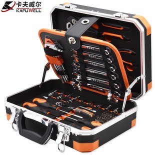 新款卡夫威尔圣多k瑞89件铝合金箱组套手动套筒棘轮板手工具盒包