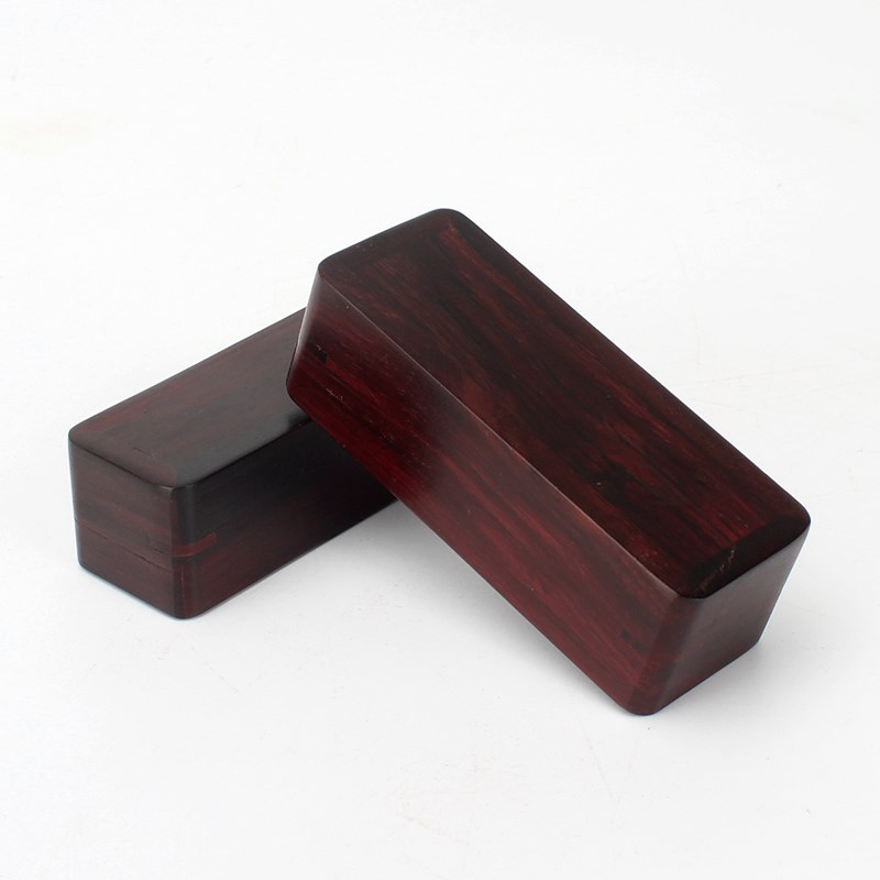 实木质印章盒g紫檀木书法印鉴私章公章收纳盒复古便携红木长条木