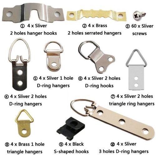 96pcs/set Pictulre Photo Frame Hanging Hooks With Screws Kit