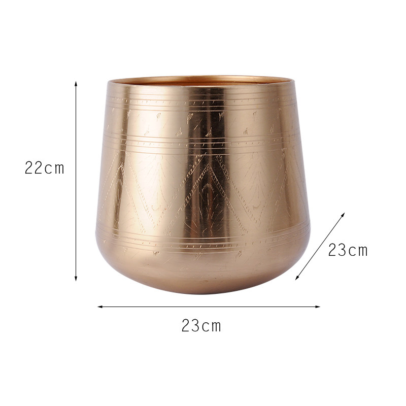 欧式金色金属花盆银色花器客厅装饰摆件现代简约门厅Y花瓶花钵创,家居饰品,花瓶,淘宝优惠券,粉丝福利购,淘宝优惠卷