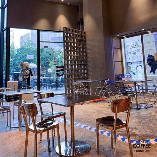 工业风201不锈钢餐桌圆桌出租房小方桌吃饭P桌餐桌正方形圆形桌