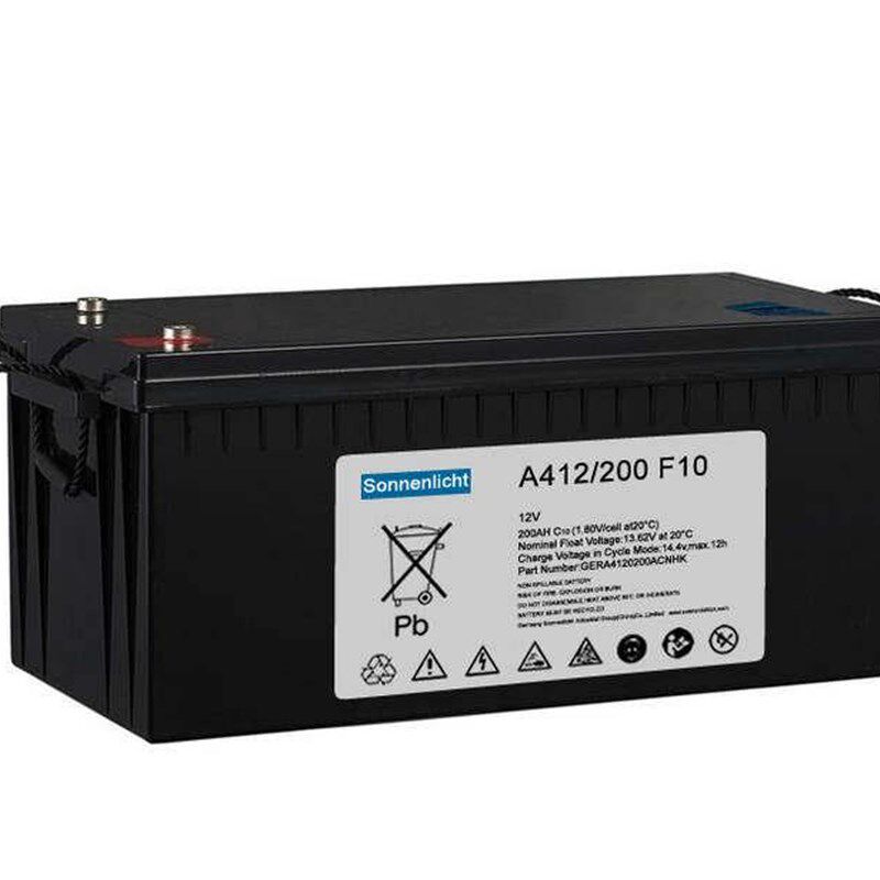 德国阳光蓄c电池12V200AHUPS电源A412/200F10胶体免维护蓄电池包