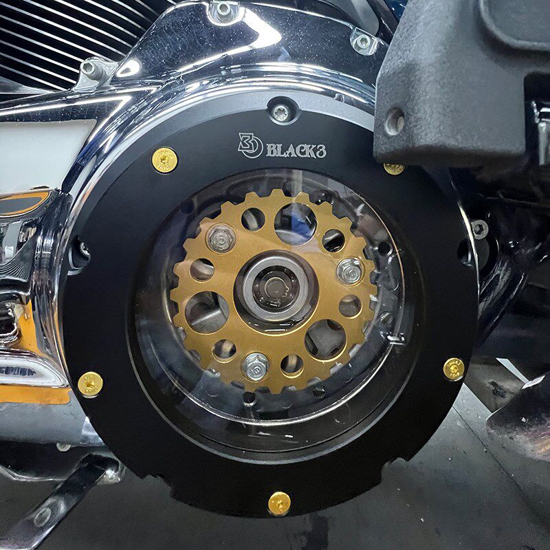 Black3哈雷路王大道双灯u公路滑翔肥仔街霸路威ST透明离合盖正时