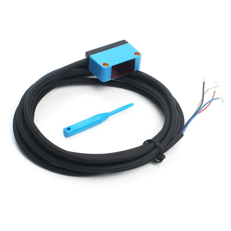 背景抑制方形光电开关mCX-442黑白等距4线常开闭24v红外感应传感