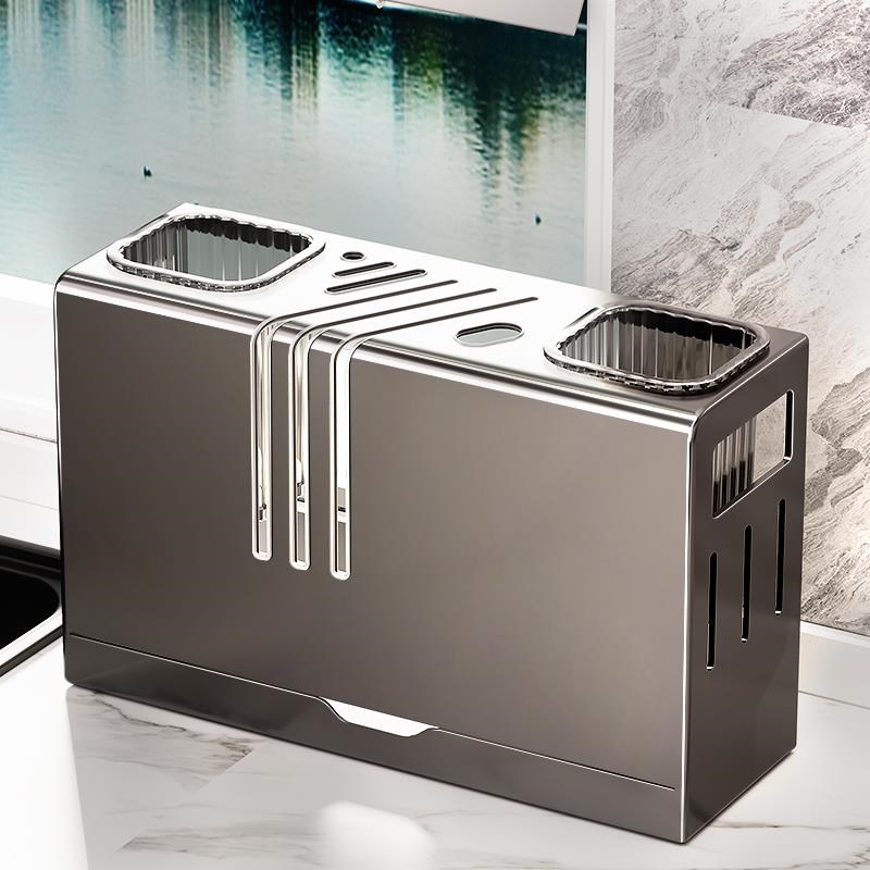 德国精工厨房刀架置物架2025新款壁挂菜刀Q具筷笼一体收纳盒架