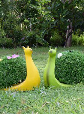 户外园林景观装饰摆件仿真动物卡通绿植蜗牛幼儿园公园玻璃钢雕塑