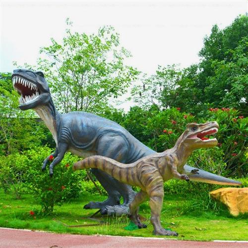 户外公园林仿真大型霸王龙模型恐龙雕塑玻璃钢摆件商场游乐场装饰
