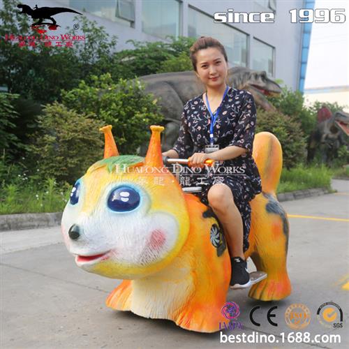 公园商场娱乐儿童小孩玩耍互动仿真坐骑小车松鼠动物骑乘电动小车