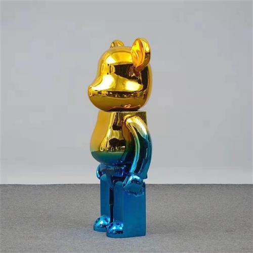 爆款潮玩暴力熊玻璃钢雕塑定制动物人物公仔客厅卡通收藏品大摆件