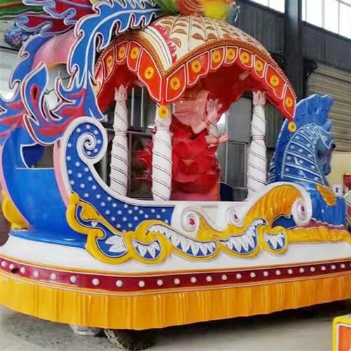 厂家定制节日庆巡游卡通彩车制作玻璃钢彩车彩船商业活动宣传