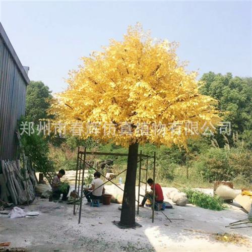 厂家定制仿真金色榕树许愿树大型场景布置造型榕树假榕树绿植