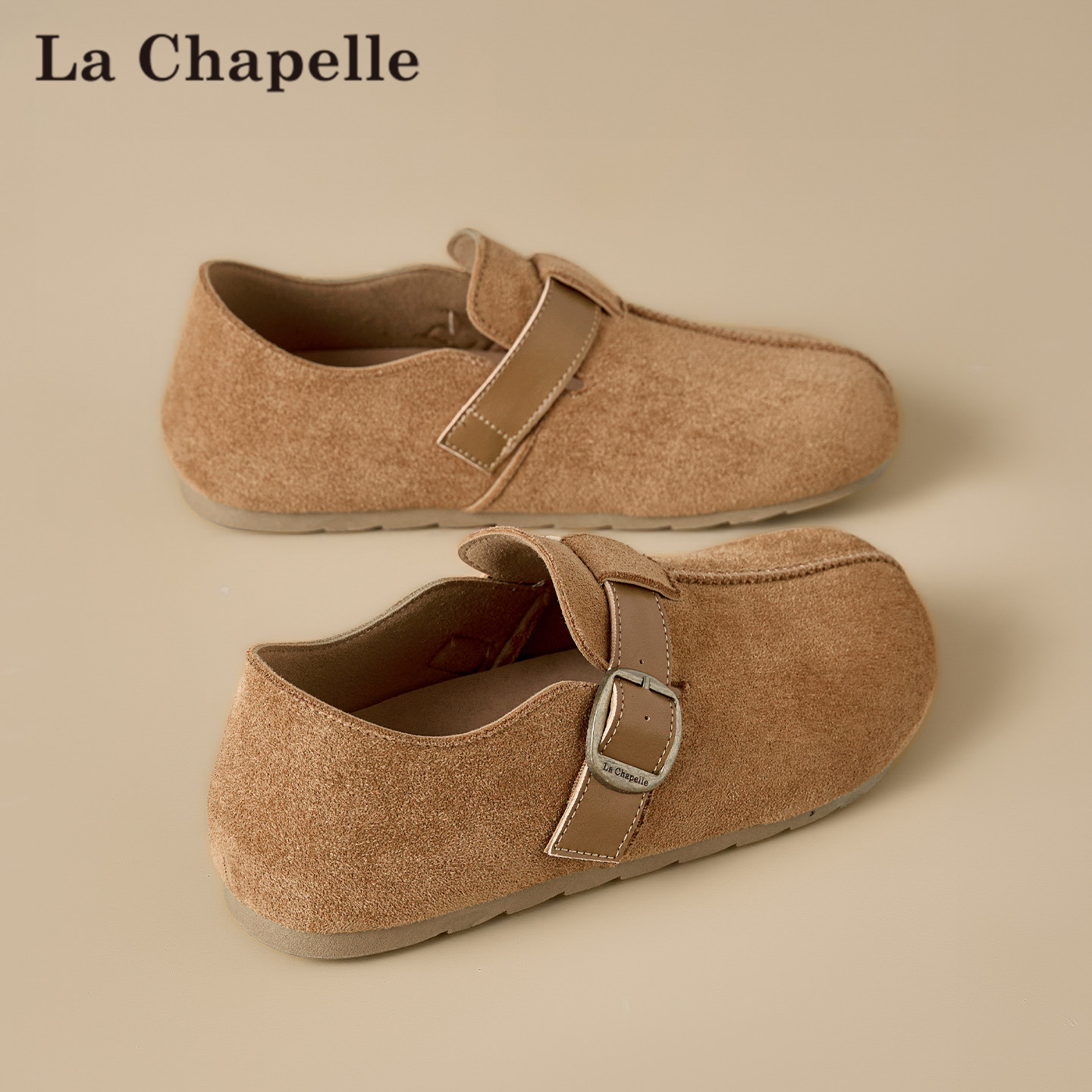 拉夏贝尔全包勃肯鞋女2026春季新款百搭复古单鞋一脚蹬懒人乐福鞋,女鞋,勃肯鞋/软木鞋,淘宝优惠券,粉丝福利购,淘宝优惠卷