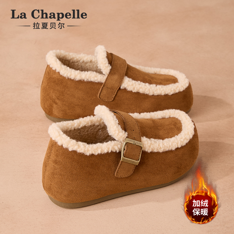 拉夏贝尔毛毛鞋女2025冬季