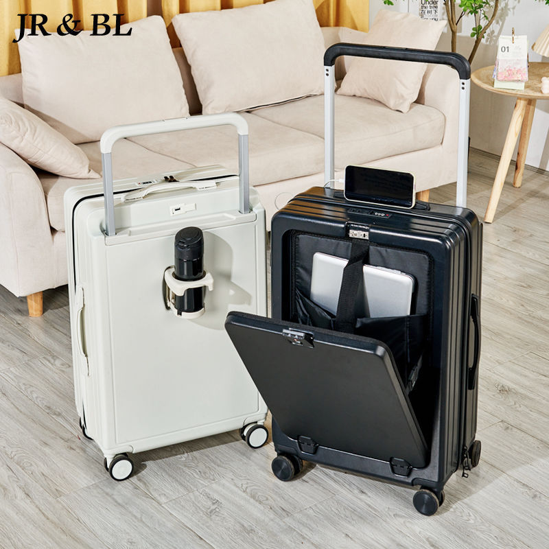 多功能弹跳式前置开口宽拉杆行李箱20寸登机箱大容量结实耐用