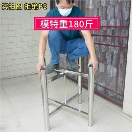 不锈钢圆桌腿支架桌架脚加粗圆桌架子方桌退架子餐k桌脚台架子