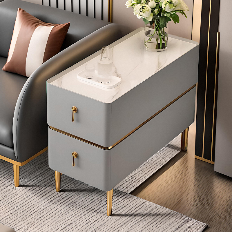 Sofa phòng khách tủ bên tủ bên đơn giản hiện đại chắc chắn gỗ bên bàn bàn nhỏ siêu hẹp ánh sáng sang trọng cao cấp tủ bảo quản tab đầu giường gỗ tự nhiên tab đầu giường tronxi