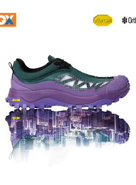 CGX x Vibram户外男女徒步鞋登山旅游防水防滑透气夏季紫色 C801
