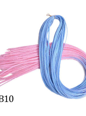 非洲脏辫三股小细辫子 彩色欧美钩针发 zizi box Braid