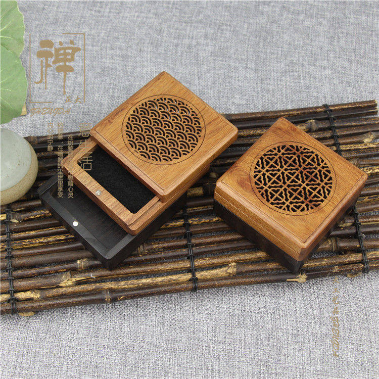 黑檀木盘香炉 酸枝木双层滑盖檀香炉 熏香盒 盘香盒储香盒点香器,家居饰品,香薰炉,淘宝优惠券,粉丝福利购,淘宝优惠卷