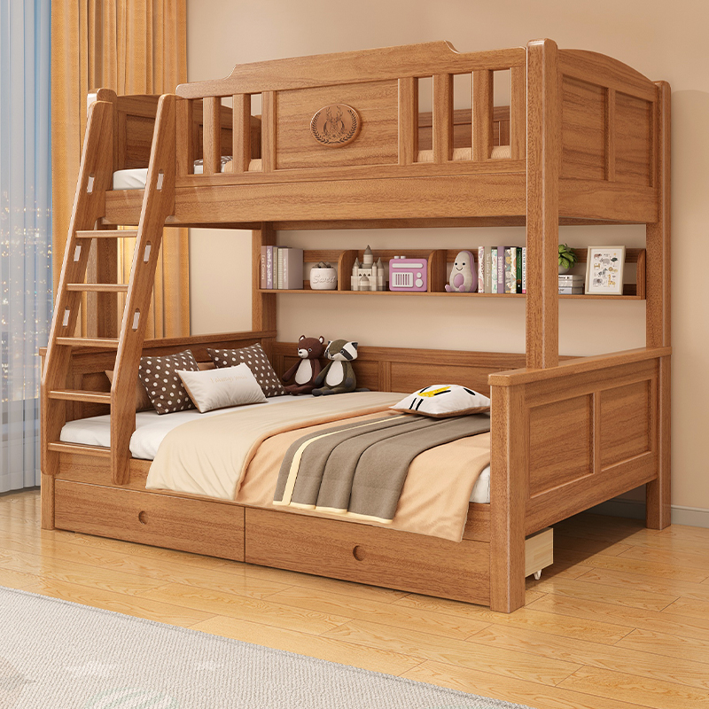实木儿童上下床可拆分全榫卯结构