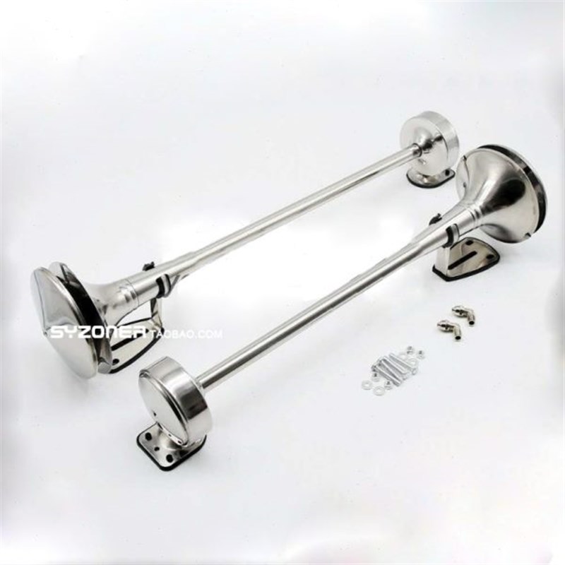 不锈钢气纯重低音火车/12货车喇叭改装车船L斯堪尼亚24V喇叭! 轮