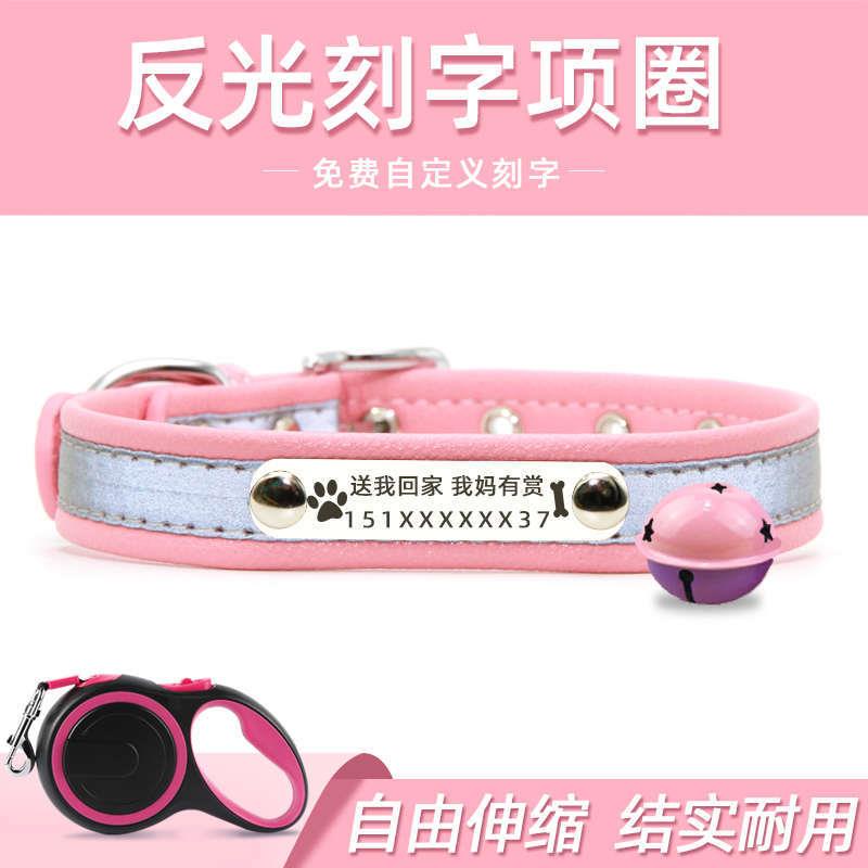 狗狗项圈狗牌定制大中小型犬泰迪法斗柯基防脱猫咪防丢刻字颈圈