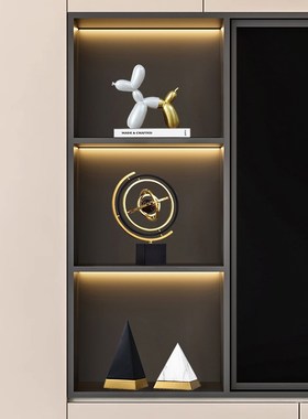 轻奢酒柜电视柜摆件n现代创意书房玄关展示柜办公室装饰品摆放