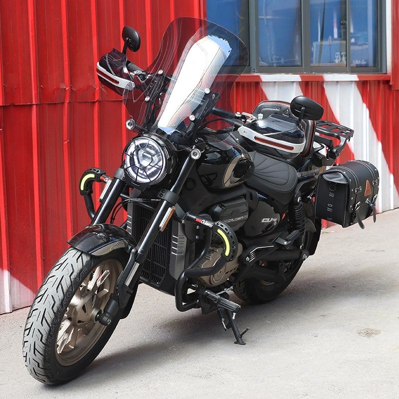 适用无极CU250摩托车LX250-C22复古快拆边包侧挂包帆布包靠背改装