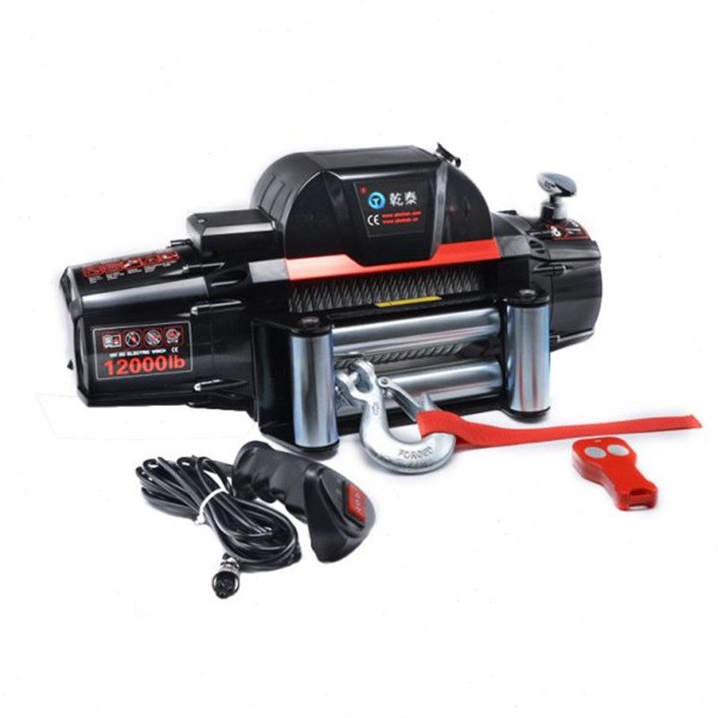 电动绞盘12v卷扬机越野车自救1A2000磅汽车绞盘家用起重卷扬机
