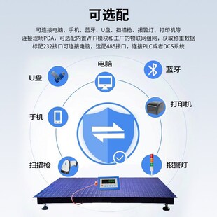小型地磅称猪牛地磅1 3吨称重电子平台秤动物M畜牧称RS232选配蓝