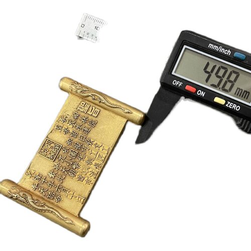 新品农村收来h大清乾隆圣旨摆件纯黄铜双龙文玩老物件